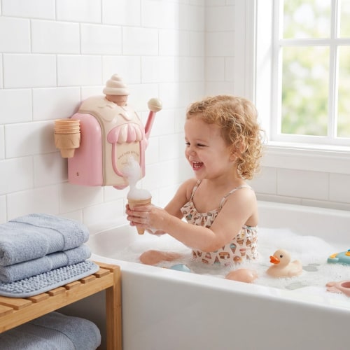 Ice Cream Machine Baby Bath Toy with Bubble Maker