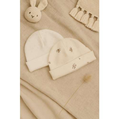 Newborn hat in pointelle knit – Baby hat 0-3 months – Newborn headwear – Newborn gift – Fine knit hat
