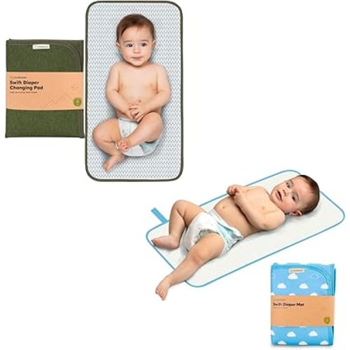 KeaBabies Portable Diaper Changing Pad and Waterproof Foldable Baby Changing Mat - Travel Diaper Change Mat, Lightweight Changing Pads for Baby, Baby Changer