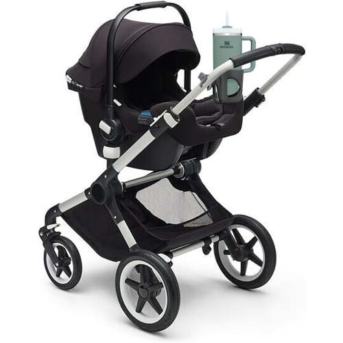 New Cup Holder Compatible with Bugaboo. A Solid Super Secure Fit. 360 Degrees Rotatable. Anti-Shake Spill Resistant. (Gray)