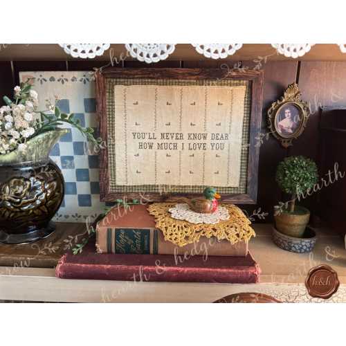 Hearth & Hedgerow Original — Boy’s “You’ll Never Know Dear” Duck Faux  Embroidery