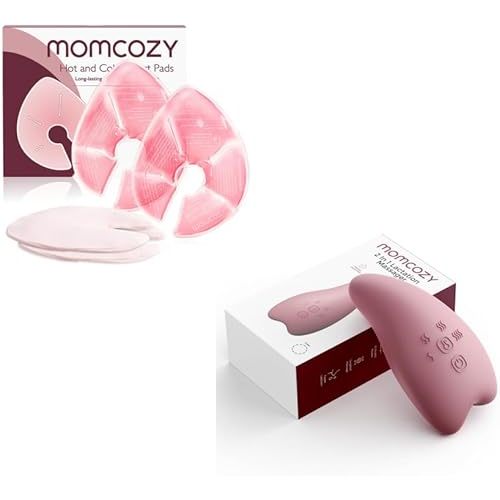 Momcozy Larger Breast Therapy Packs, Hot and Cold Breast Pads，Warming Lactation Massager Pro