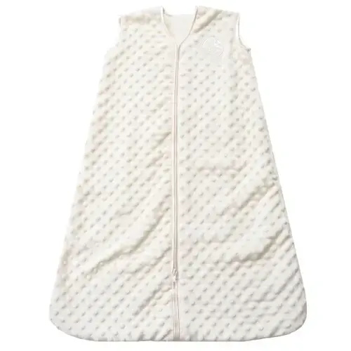 Cream Plushy Dot Velboa Wearable Baby Blanket L | HALO