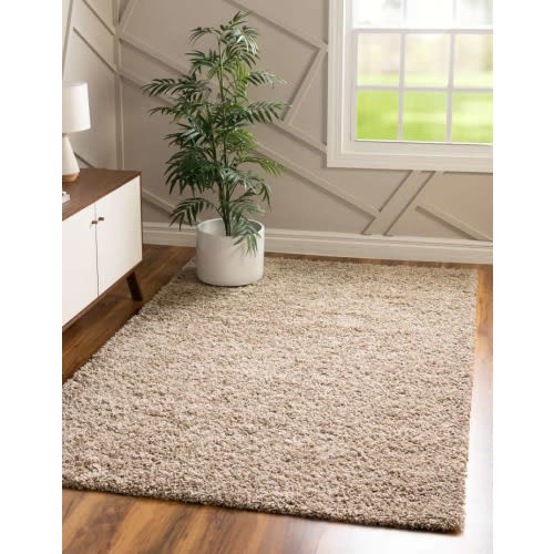 Taupe 7' 10 x 10' Solid Shag Rug | Rugs.com