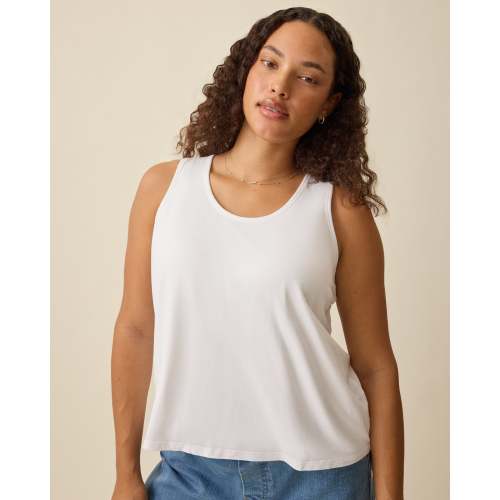Modal Signature Nursing Tank | White - Kindred Bravely