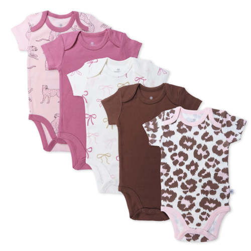 5-Pack Organic Cotton Short Sleeve Bodysuits