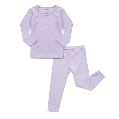 AVAUMA Baby Boys Girls Pajama Set Kids Toddler Snug fit Ribbed Sleepwear pjs for Daily Life Style
