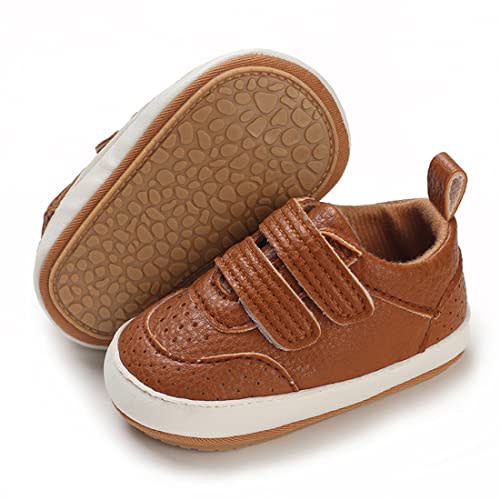 E-FAK Baby Shoes Boys Girls Infant Sneakers Non-Slip Rubber Sole Toddler Crib First Walker Shoes