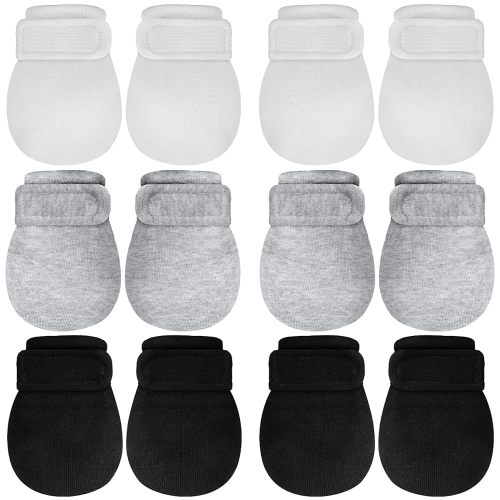 Newcotte Adjustable Baby Mittens No Scratch Newborn Cotton Breathable Gloves Warm Baby Mitts for Boys