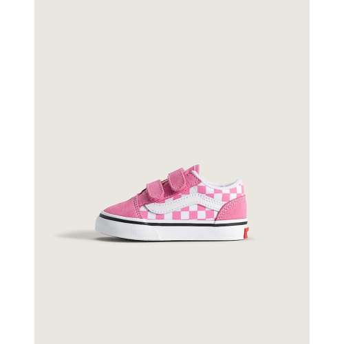 Toddler Old Skool V Checkerboard Shoe in Checkerboard Fizz Pink | Vans
