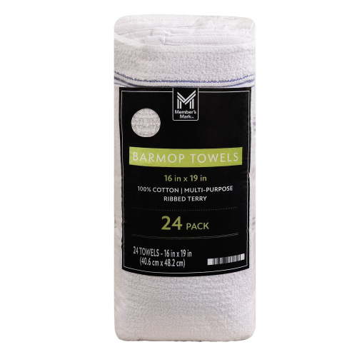 Member's Mark Cotton Bar Mop Towels, 16" x 19", 24 ct.