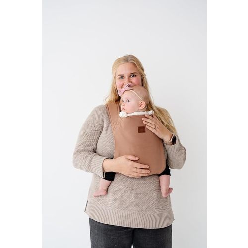 Happy! Haven Baby Carrier – Stretchy Ergonomic Cross-Back Soft Structured Carrier for Newborns to Toddlers (7–35 lbs), Adjustable Fit, Organic Cotton Blend