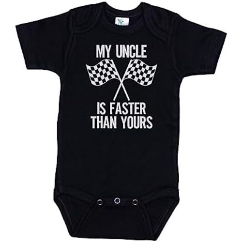 Ebenezer Fire Motocross Onesie/My Uncle Is Faster Than Yours/Baby Racing Outfit/Newborn