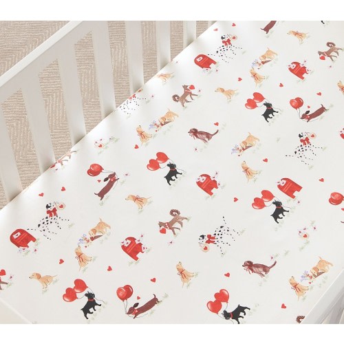 Puppy Love Organic Crib Fitted Sheet