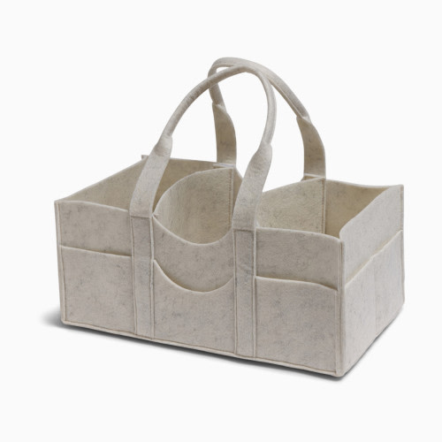 Sprucely Felt Diaper Caddy - Heather Ivory, Large