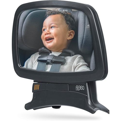 Chicco Fit360 Mirror Car Seat Accessory for Fit360 Rotating Convertible Car Seat, Shatter-resistant, For Rear-Facing | Anthracite/Grey