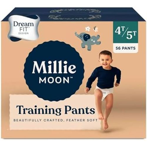 Millie Moon Unisex Training Pants ~ (Size-4T-5T and Count-56) ~ Diaper Weight Range: 35+ Lbs.