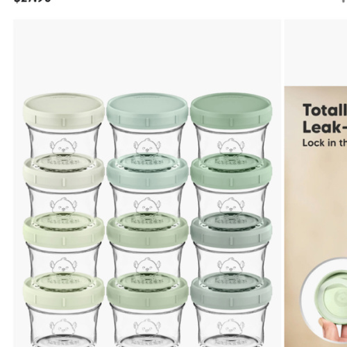 12-Pack Prep Jars Baby Food Storage Glass Containers