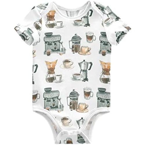 vvfelixl Baby Girls' Bodysuits Llama Alpaca Cactus Short Sleeve Cotton Baby Clothes For Girls 0-24 Months Black