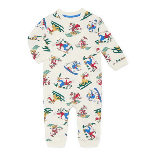 Mickey and Friends Baby Allover Print Romper with Long Sleeves, Sizes 0/3M-24M