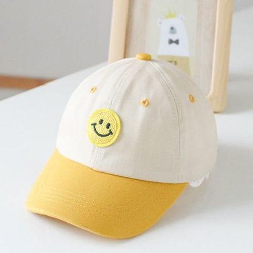 MyKids-USA Baby Smiley Embroidered Pattern Color Matching Design Sunshade Peaked Hats
