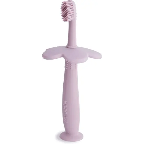 mushie Flower Toddler Training Toothbrush (Soft Lilac)