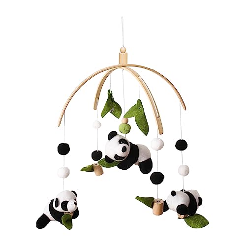 Baby Crib Mobile - Panda Mobile for Crib, Nursery Mobile Decor, Baby Bassinet Mobile Toy - Shower Set for Infant Bedroom Hanging Decoration, Gender Neutral Baby Gift