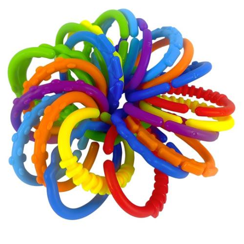 Baby Rings Toy Links - 24 Pcs Colorful Teething Rings, Car Seat Toy Plastic Chain Links for Infants, Engaging car seat Toys, Hanging Baby Toys, Versatile Stroller Toy, Plastic Baby Toy