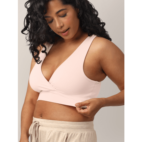 French Terry Racerback Nursing & Sleep Bra | Soft Pink - Kindred Bravely