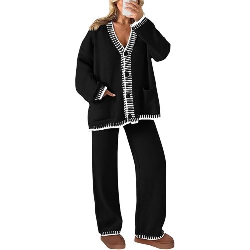 PRETTYGARDEN Women's Fall 2 Piece Knit Sweater Lounge Set