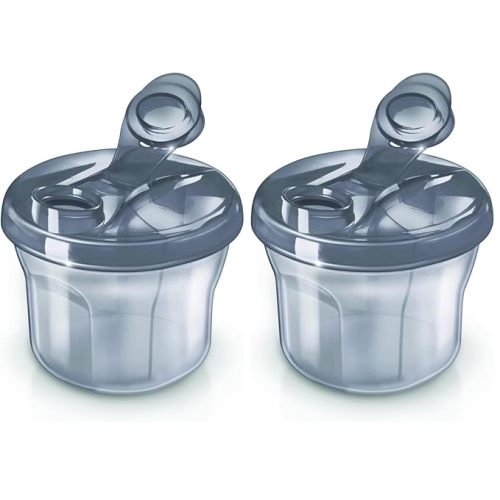 Philips AVENT Powder Formula Dispenser and Snack Cup for Unisex Baby,Grey,SCF135/18,(Pack of 2)