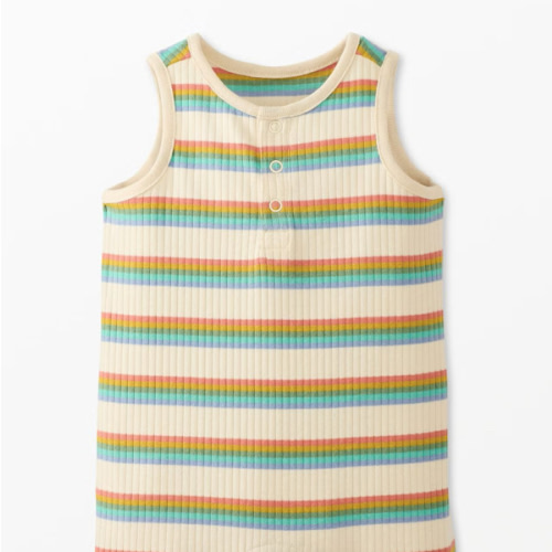 Baby Sleeveless Ribbed Shortie Romper