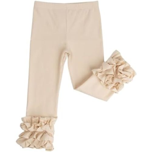 HOOLCHEAN Baby Toddler and Little Girls Cotton Ruffle Leggings