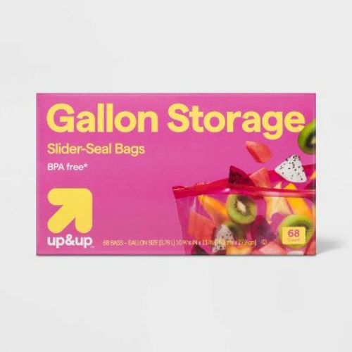 Gallon Slider Storage Bags - 68ct - up&up™
