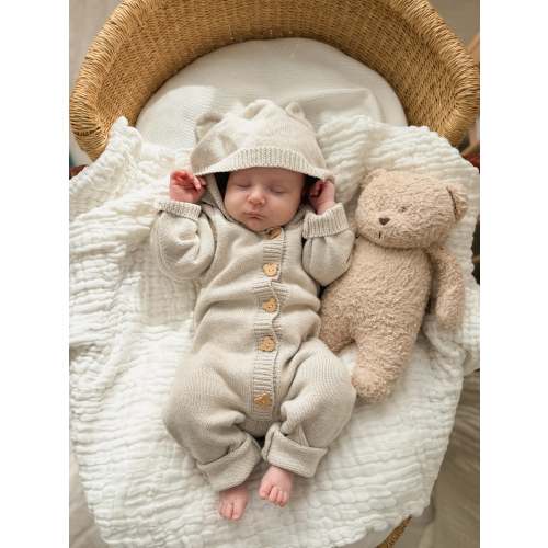 Bear Cub Jumpsuit | Natural | Milk & Baby – Milk & Baby