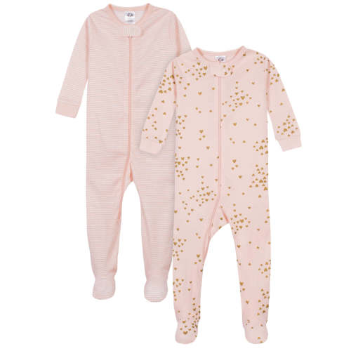 2-Pack Baby & Toddler Girls Love Snug Fit Footed Cotton Pajamas – Gerber Childrenswear