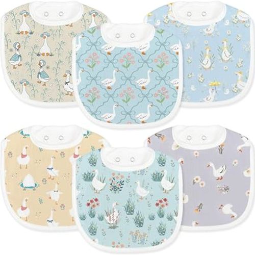 Baby Bibs for Baby Boys Girls 6-Pack