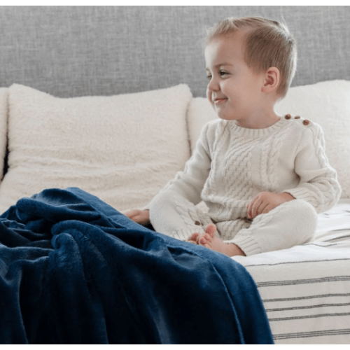 Saranoni Lush Receiving Blanket – Navy