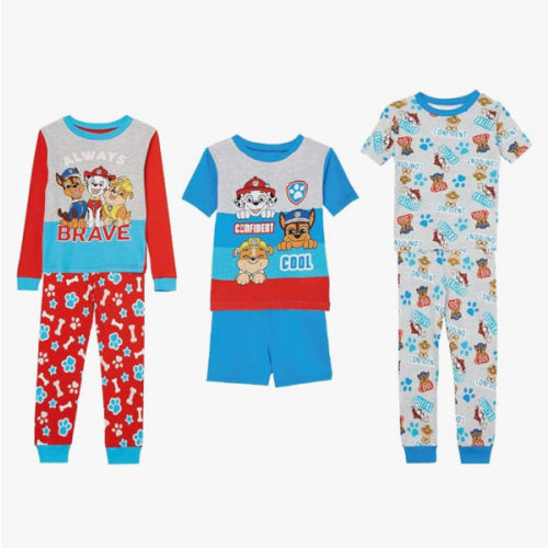 Nickelodeon Boys' Paw Patrol 6-piece Snug-fit Cotton Matching Pajama Set