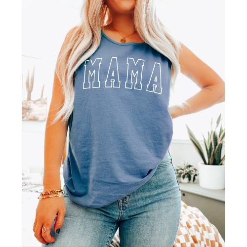 Comfort Color Mothers Day Tank Top, Mom Sleeveless Tanks, Mama T Tank, Best Mom Tank, Favorite Mom Tanks, Tank For Mom, Minimalist Mom Tank