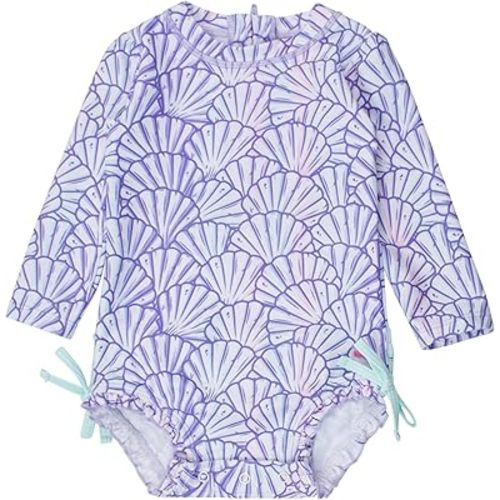 RuffleButts Baby Girls Novelty Baby One Piece - Rash Guard Swimsuit UPF 50+ 3T