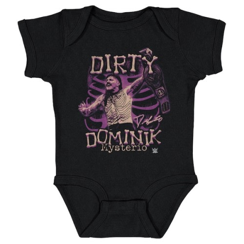 Infant 500 Level Black Dominik Mysterio Champion Grunge Bodysuit