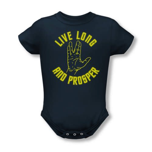 Star Trek Boys' Live Long Hand Bodysuit Navy