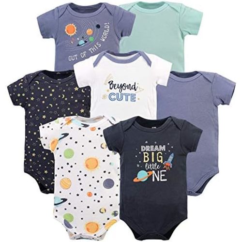 Hudson Baby Baby Boys Cotton Bodysuits 7-pack