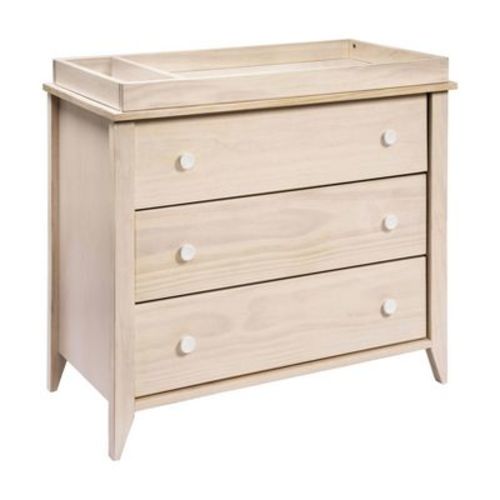 Babyletto Sprout 3-Drawer Changer Dresser with Removable Changing Tray - Washed Natural and White
