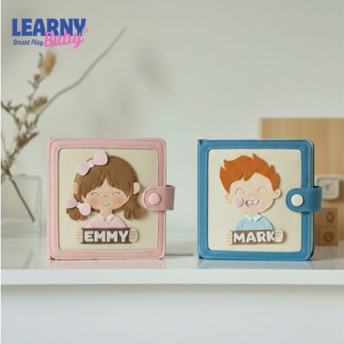 Montessori Baby Busy Book for Toddlers, Interactive Felt Quiet Book, Counting Numbers 1–10, Fine Motor Skills Learning Toy QBLB27