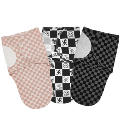 Checker Swaddles | Strictly Wild