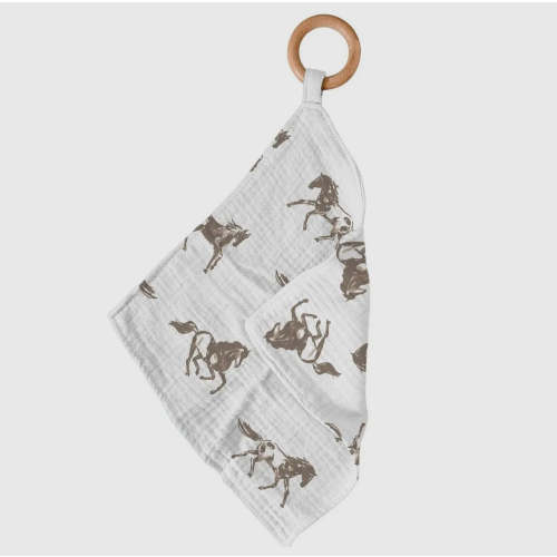 Galloping horses lovey teether