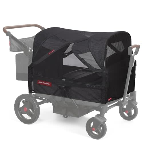 Radio Flyer Voya Quad Mosquito Net, Compatible with 4-Seat Low-Sides Wagon | Voya Quad Compatible, Breathable Bug Net