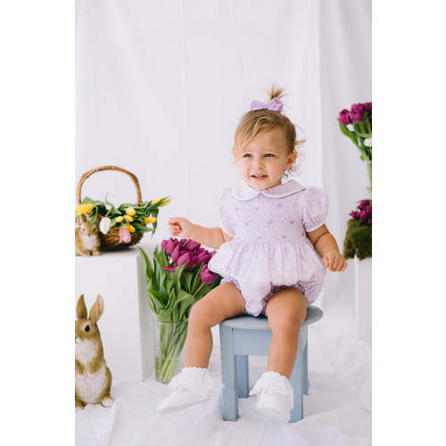 Violet Handsmocked Romper 12-18M